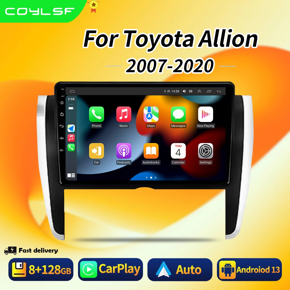 

9 Inch Android 13 Car Radio Player Stereo Head Unit for Toyota Allion Premio 2007-2015 Wireless Android Auto Carplay Wifi