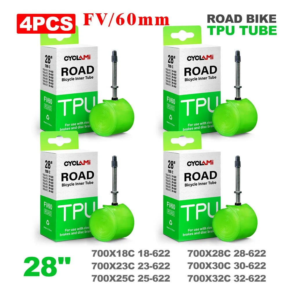 Ultralight Bike Binnenband 700C 18 25 28 32 Wegfiets TPU Materiaal Band 60mm 80mm Lengte Franse Klep Super Licht CYCLami