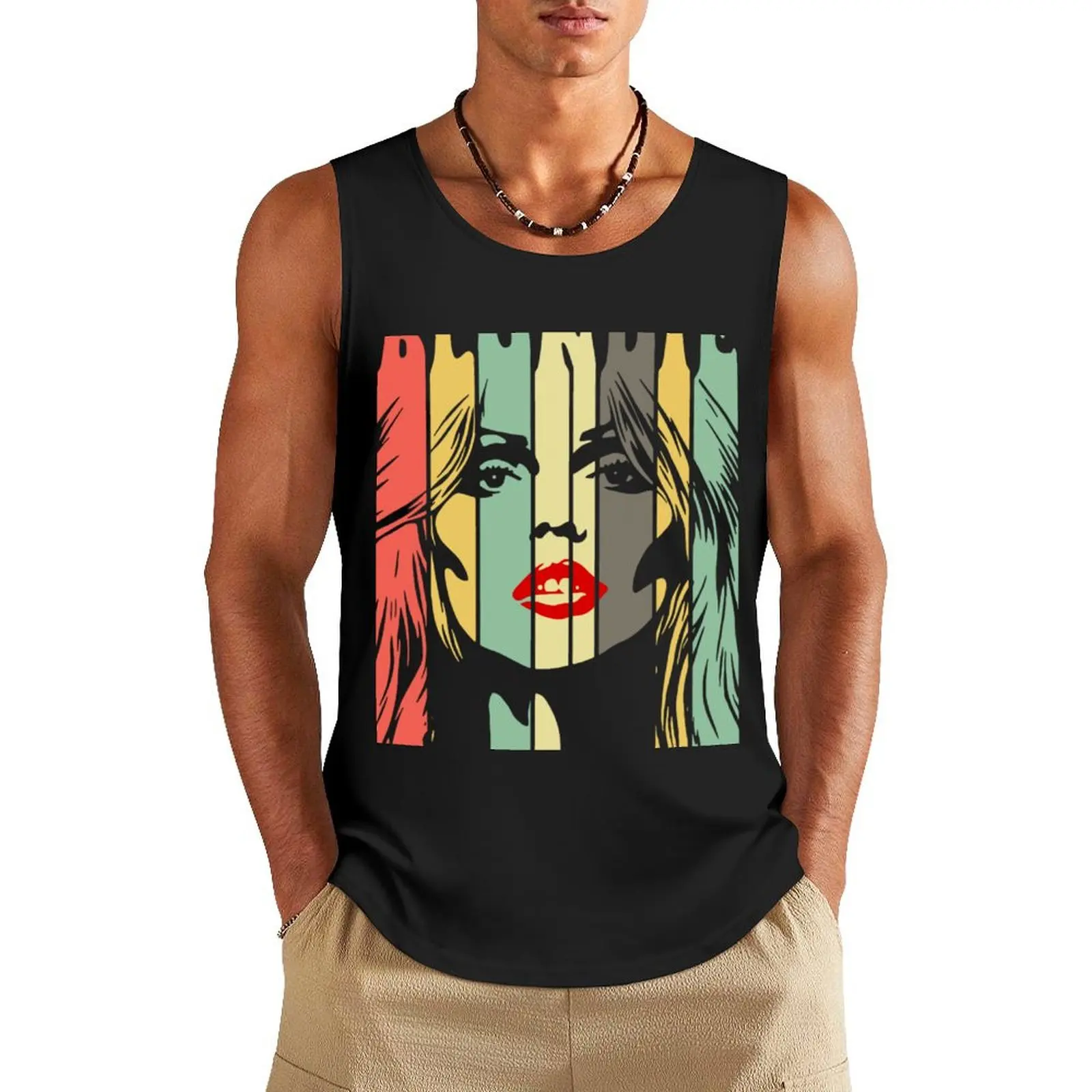 Perfect punk rock girl retro 70s harry angel art Tank Top clothes for men Sleeveless top