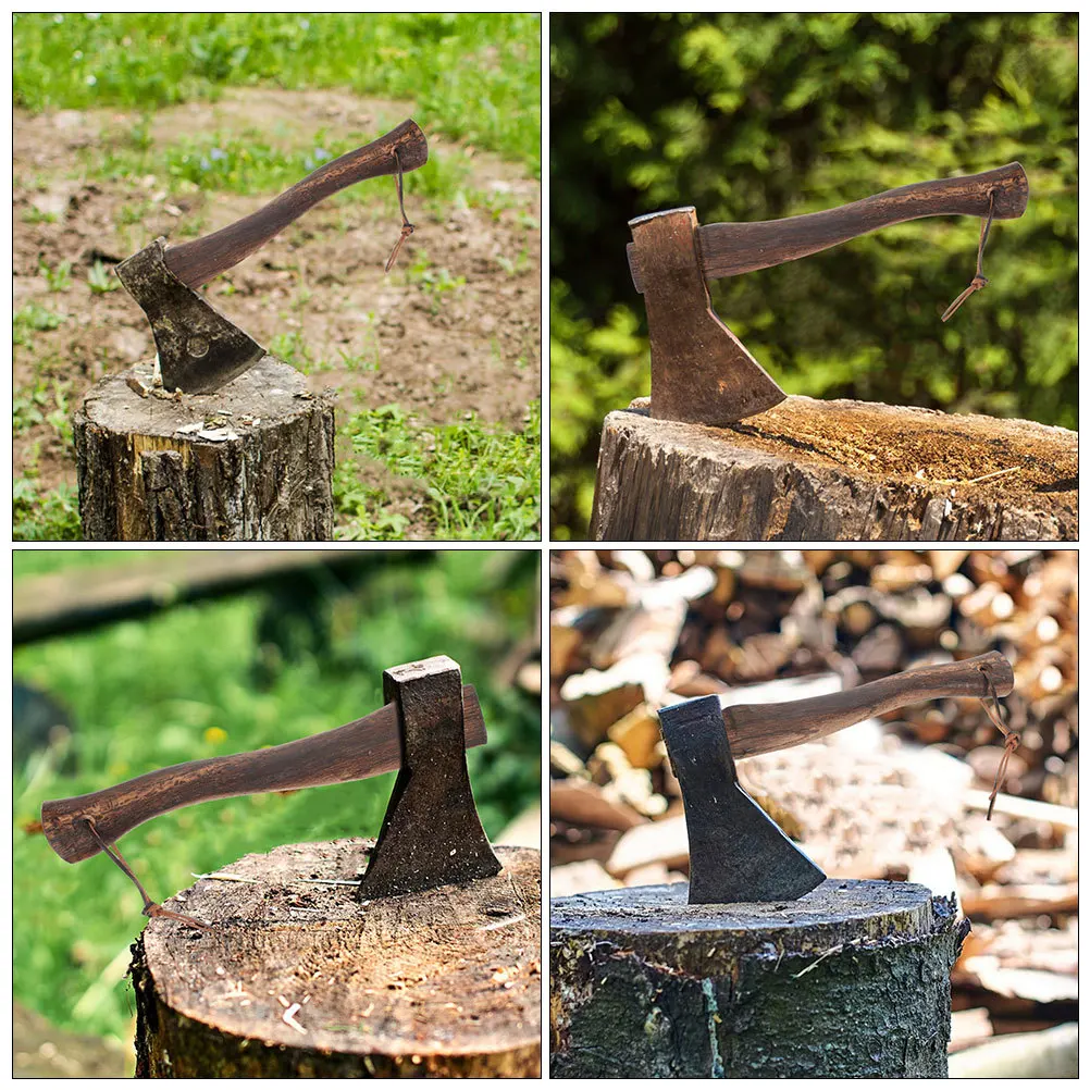 

2Pcs Long-Lasting Wood Axe Handle Replacement No Burrs Safe for Firewood Cutting Gardening Hiking Hunting Hatchet Handle