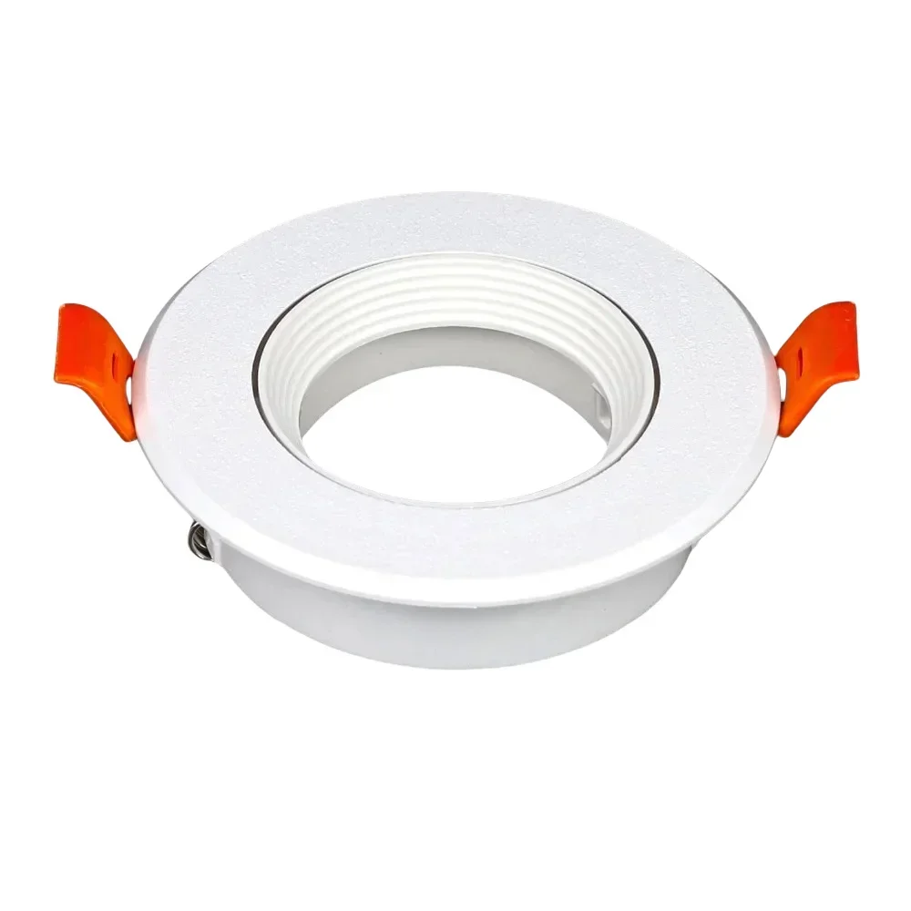 Okrągła biała wpuszczana lampa sufitowa LED Spotlight GU10 MR16 Oprawa oprawki Downlight Regulowana rama Obudowa Stała