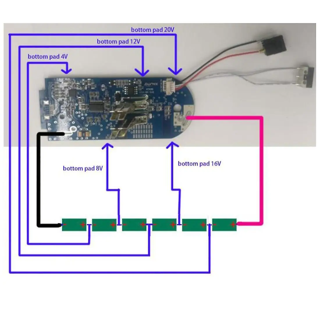 18650 علبة من البلاستيك بطارية شحن لوحة الدوائر Pcb لديسون V8