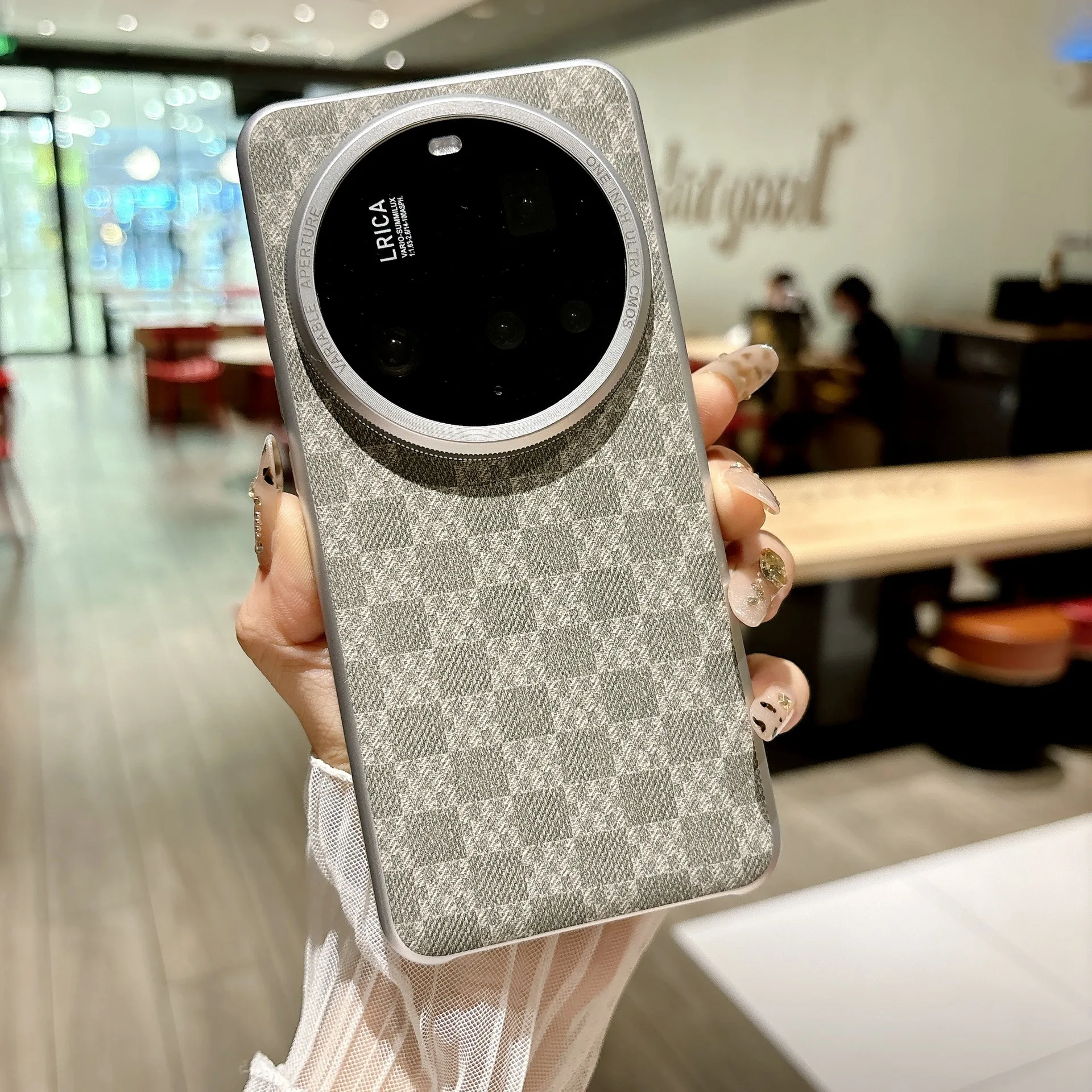 

Кожаный чехол для телефона Xiaomi 15 Ultra с шаховым узором, для Xiaomi 15 Pro 14 Ultra 13, жесткий противоударный чехол с большим отверстием