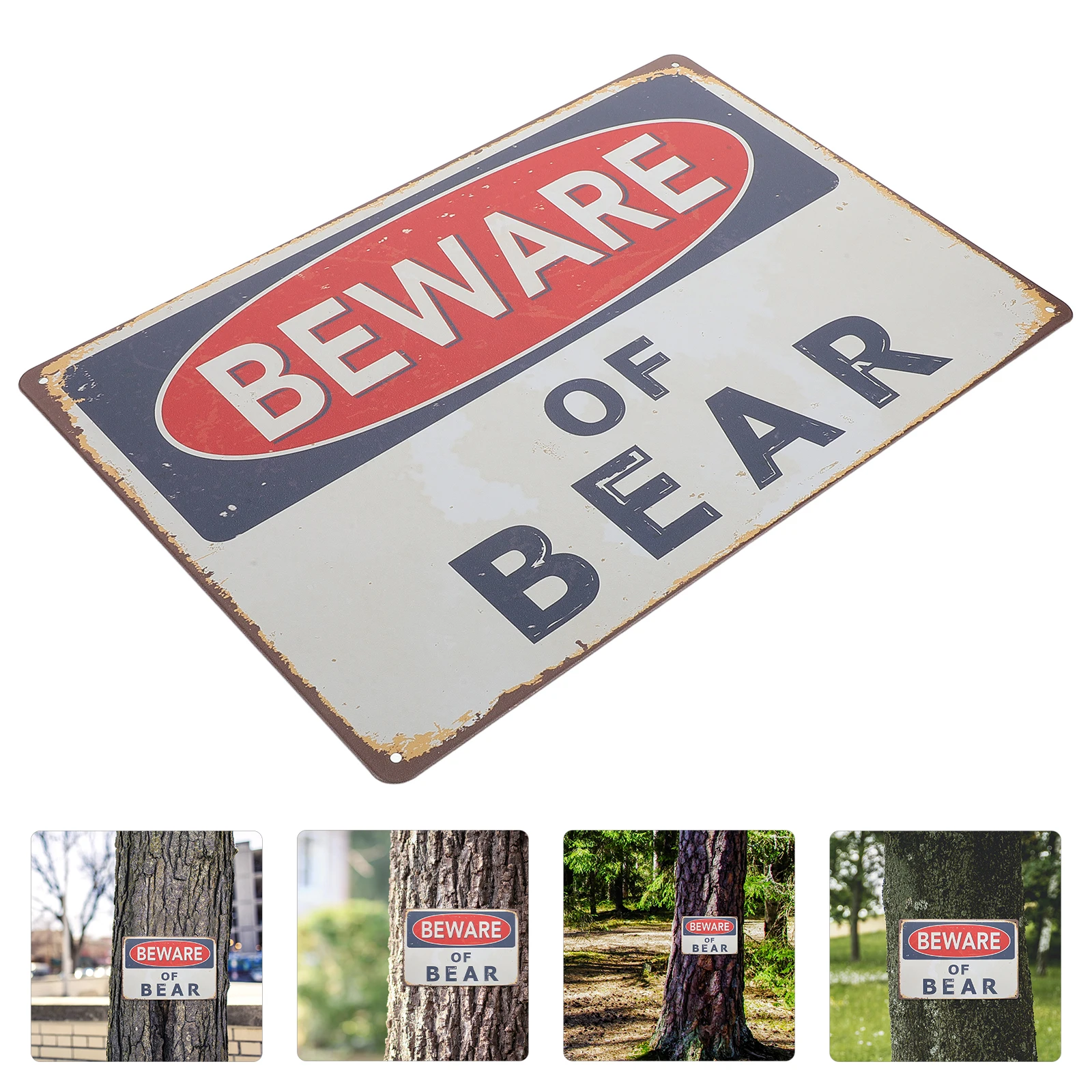 Hängende Bilder, Hinterhof-Schild, Bären-Vorsicht für draußen, Eisenplatte, Tierwarnung, Kabinenwarnung, Sicherheit