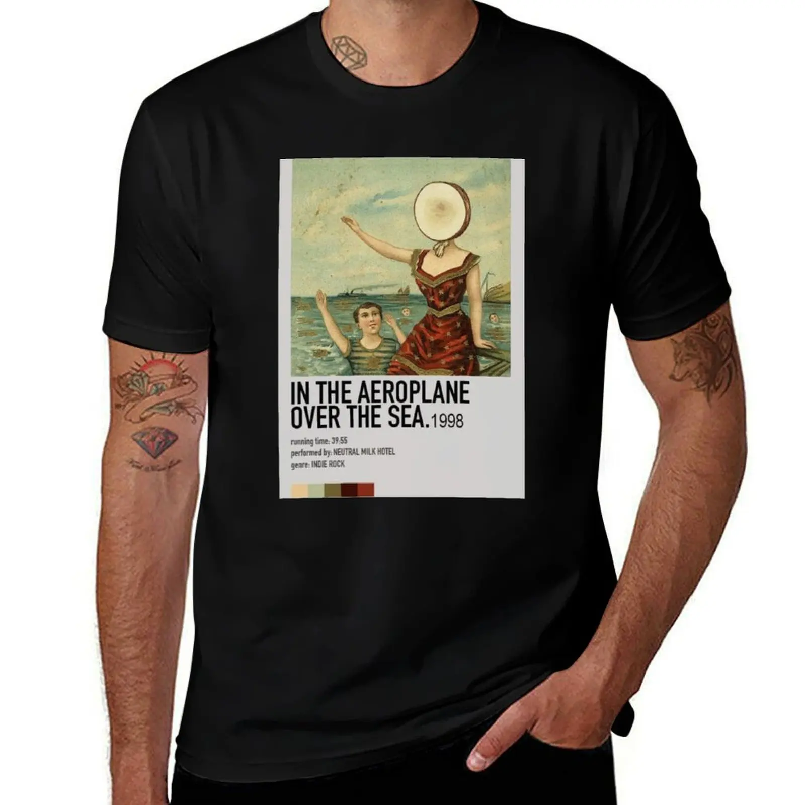 in the aeroplane over the sea minimalist T-Shirt Fashion Graphic Tee for Men T-Shirt