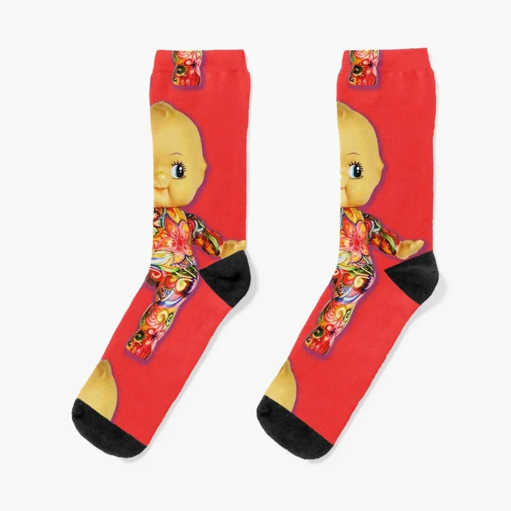 

Tattoo Kewpie Socks kawaii Men's gift valentine gift ideas Ladies Socks Men's