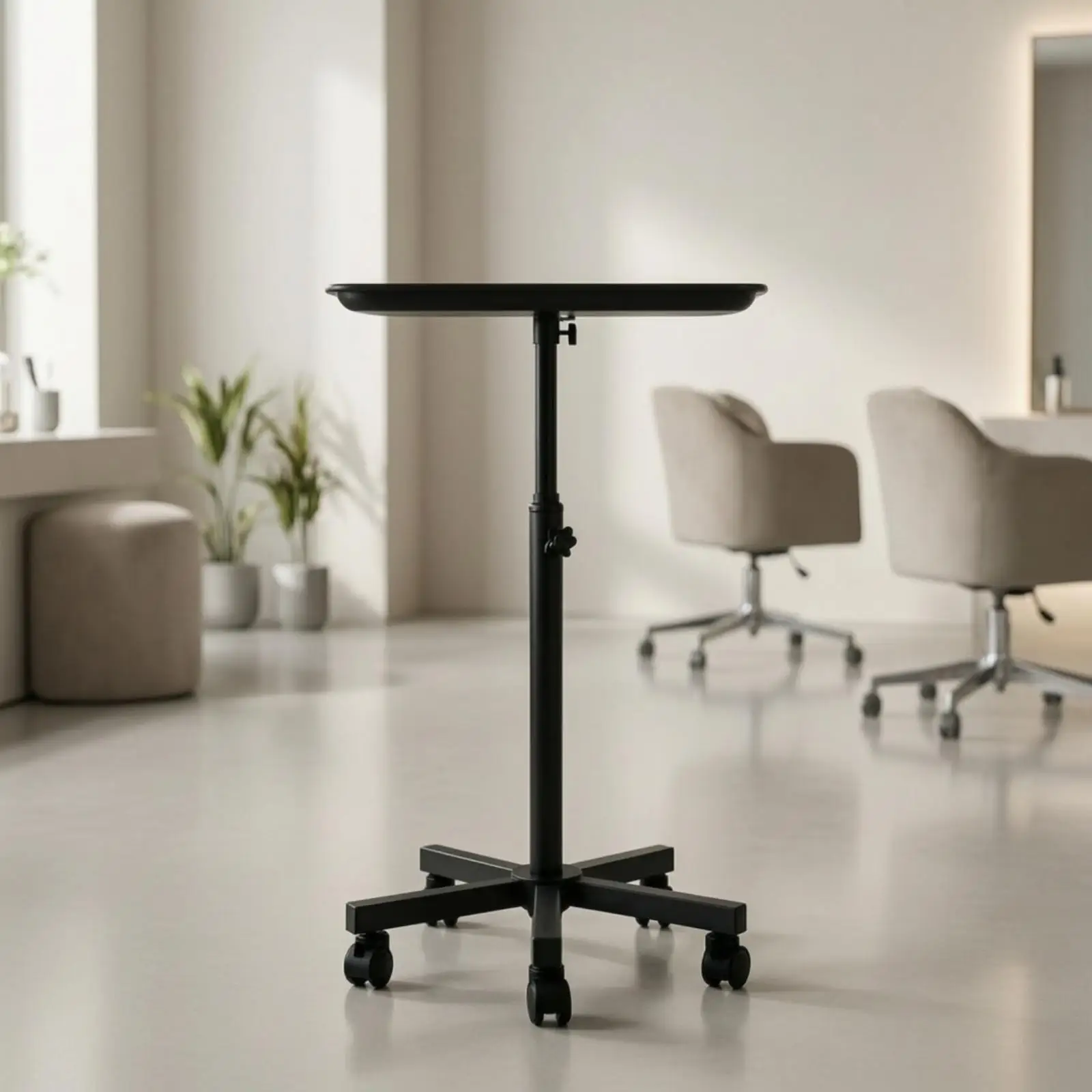 Adjustable Mobile Salon Cart Trolley Stand for Beauty Equipment Stylist Organizer with Wheels