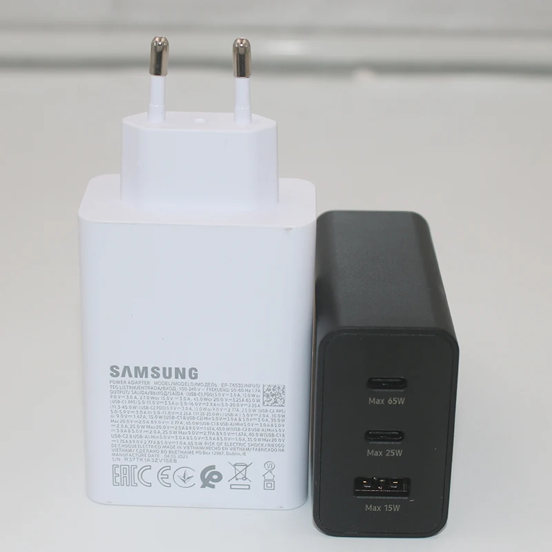 SAMSUNG 65W USB Fast Charging Type C PD Charger 15w/25w/65w Quick Charge EU Wall Adapter For Galaxy S24 S23 FE S22 S21 Ultra A55