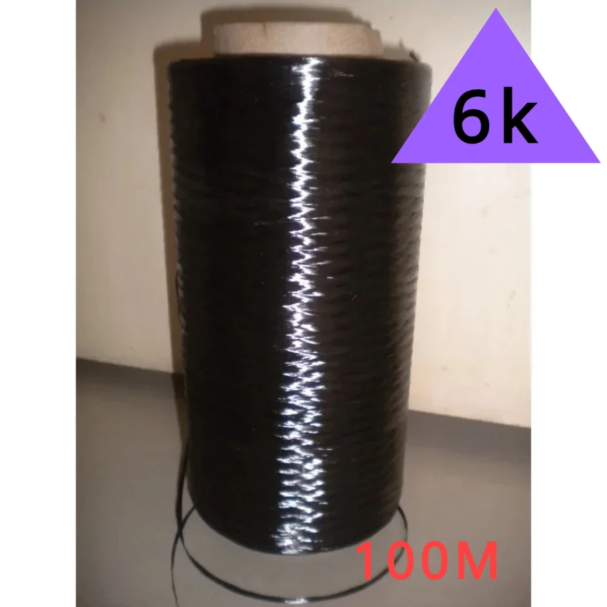 6k Carbon Fiber Roving Yarn Filament Conductive Heating Filament 4410MPa 100M