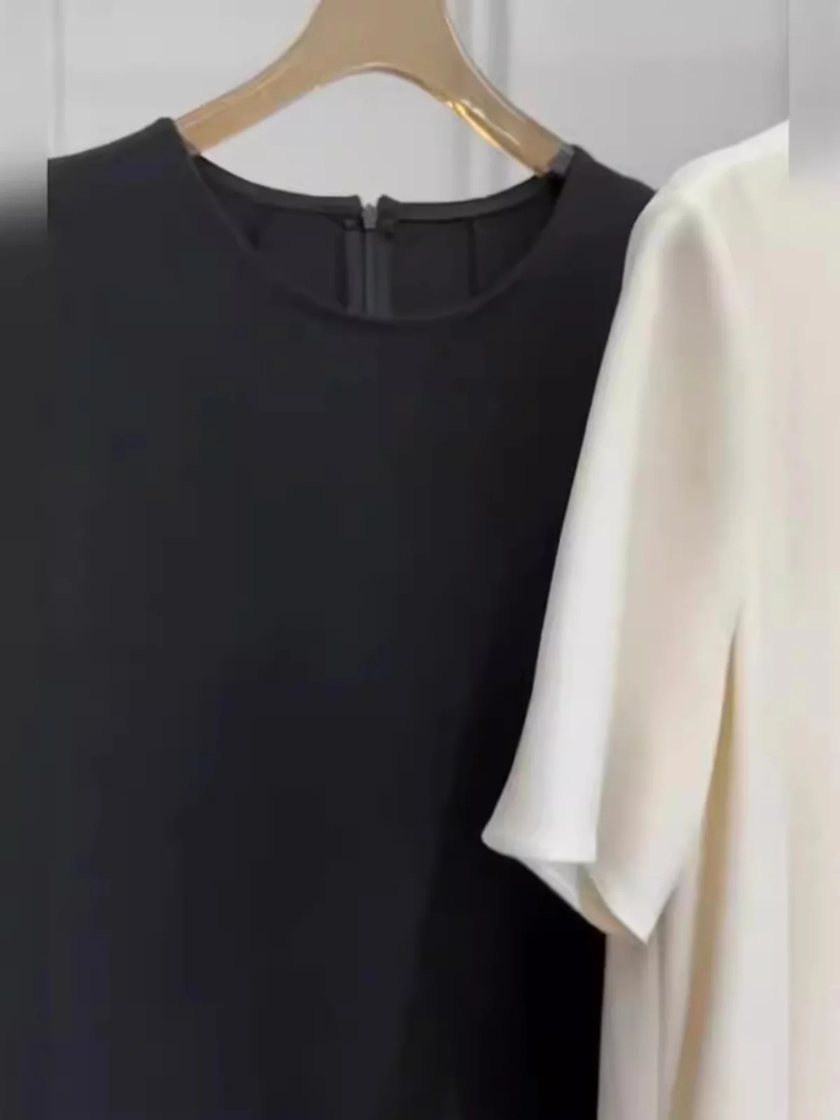 Été 2025 coréen Sle Simple longue t-shirt Dr ample nouveau haut de gamme décontracté Dr femmes Maxi jupe français Sle taille haute...