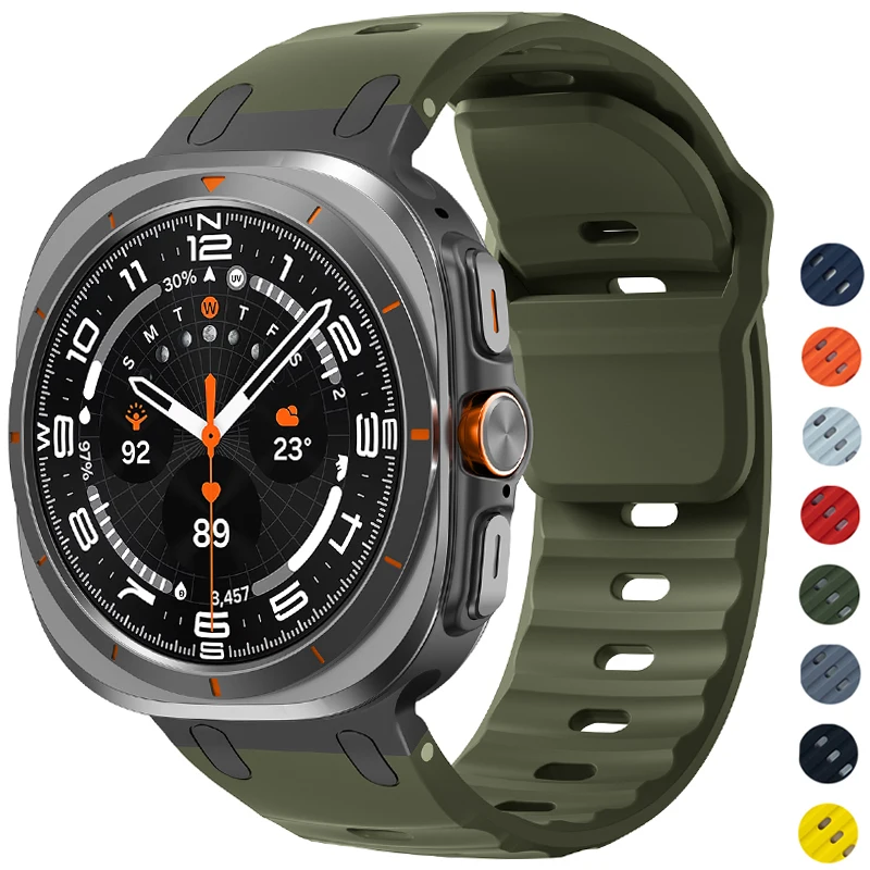 Banda para samsung galaxy watch ultra 47mm acessórios de metal silicone esporte cinto pulseira correa para galaxy watch 7 cinta