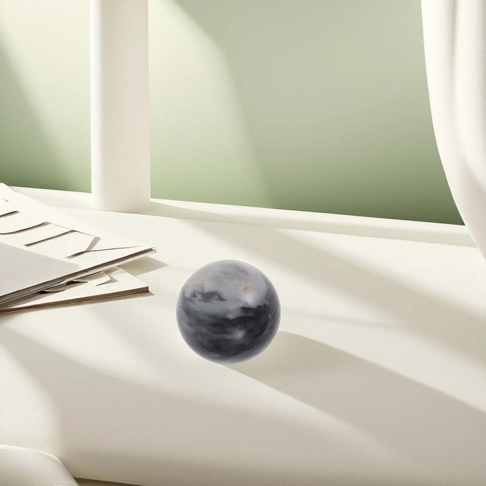 

2Pcs Jade Hand Exercise Balls Baoding Balls Natural Stone for Meditation Hand Therapy Deep Tissue Massage 5Cm Relaxation Stress