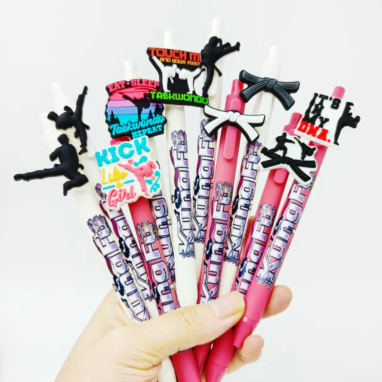 

7Pcs/15Pcs China Kung Fu Themed Modeling Gel Pen White Rouge Pink Multicolor Printing Press Gel Pen