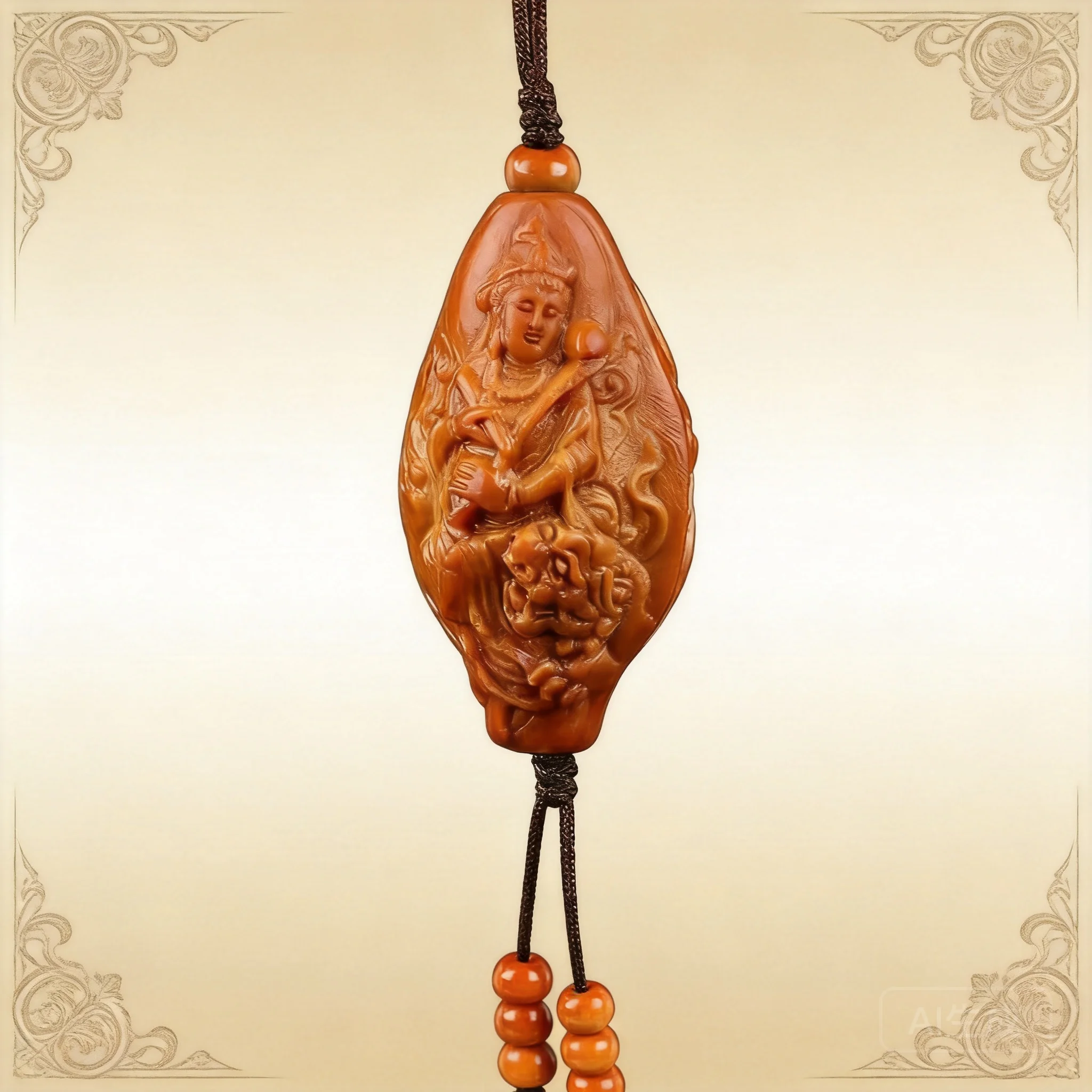 2026 Olive Nut Carved Pendant Chinese Style Manjushri Samantabhadra Guanyin Pattern For Necklace Bracelet Keychain Hanging Ornam