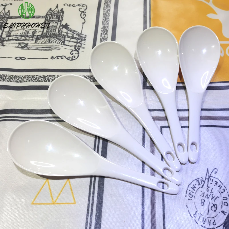 Rice Spoons A5 Melamine Dinnerware Household Small Spoon Restaurant Hotel Victualing House Canteen Big Spoon Melamine Tableware