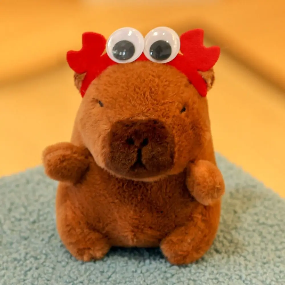 

Rabbit Hat Capybara Pendant Frog Hairpin Cherry Capybara Keyring Hairpin Bear Cartoon Capybara Plushie Christmas Gift