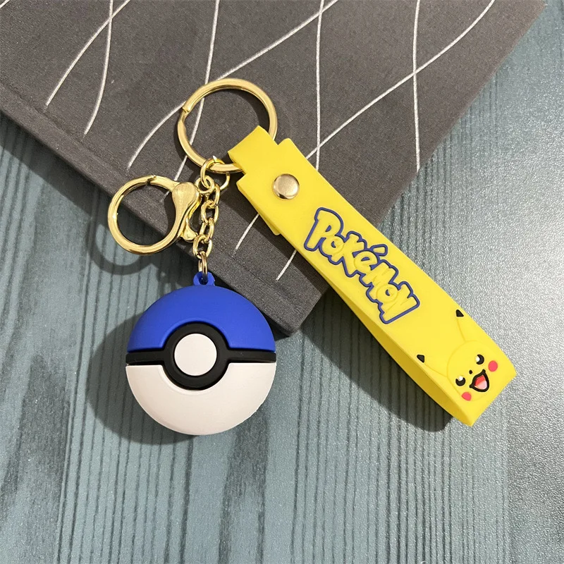 Anime Poké Ball Keychain Cute Pokémon Cartoon Peripherals Backpack Decoration Charms Birthday Party Gifts Children's Toys