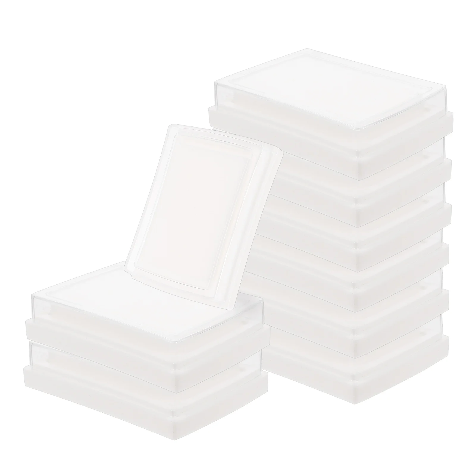 

10 Pcs Blank Ink Pad Stamp High Density Sponge Washable Ink Pads for Rubber Stamps Fingerprint Scrapbooking Office Supplies