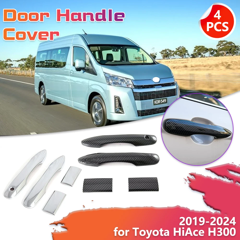 

Крышка дверной ручки автомобиля для Toyota HiAce H300 GranAce Commuter Majesty Granvia 2019 2020 2021 2023 2024, наклейка, декоративные аксессуары
