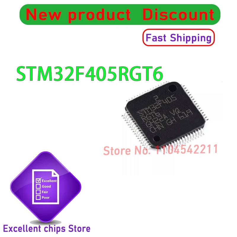 1PCS~10PCS/LOT STM32F405RGT6 STM32F405 32F405RGT6  QFP New original