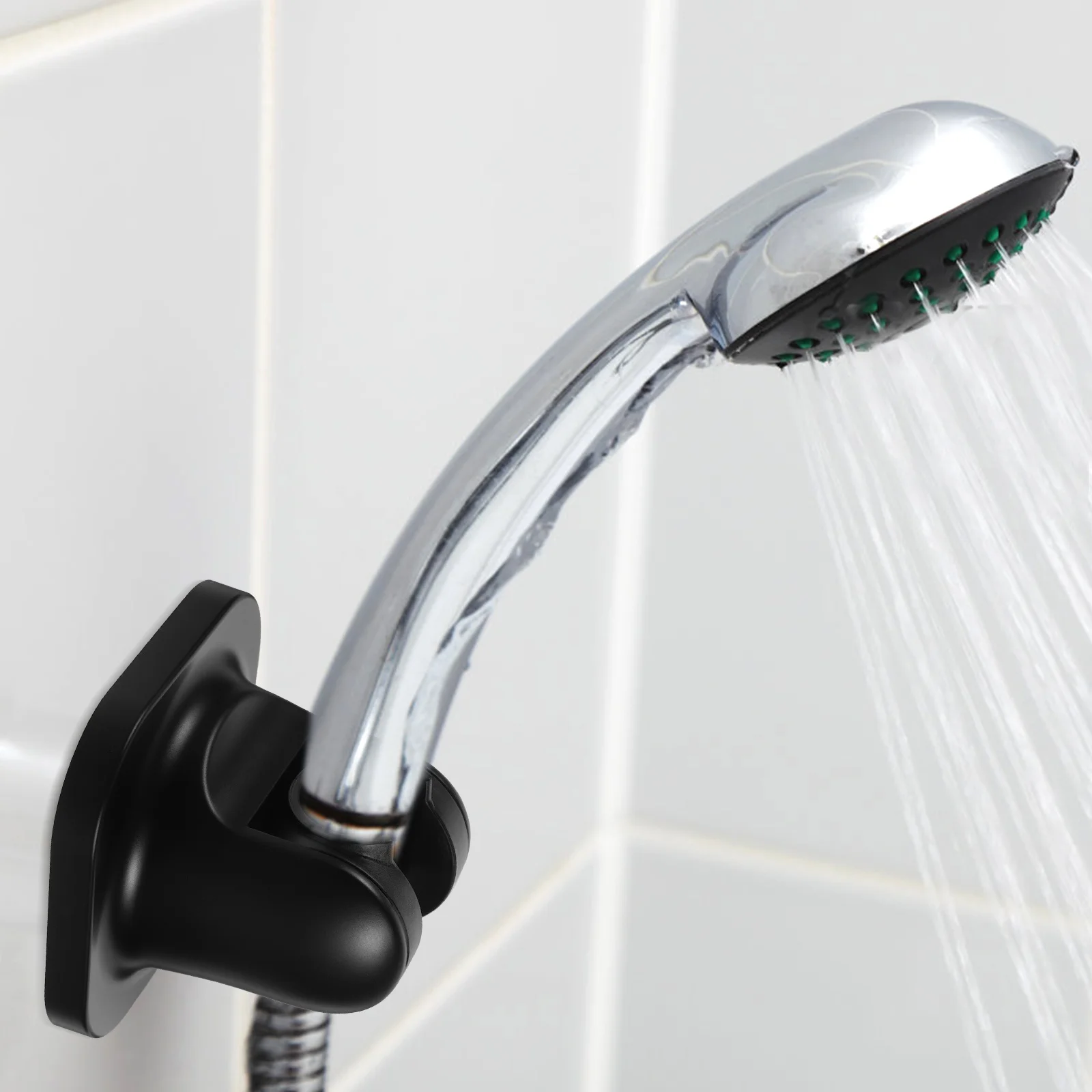 

Handheld Showerhead Bracket Adhesive Wall Mount Adjustable Angle No Drill Bathroom Accessories Shower Holder Sprinkler Support