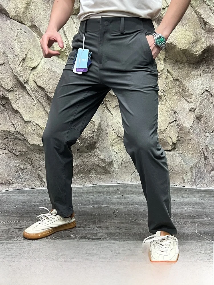 

Outdoor Men's Soft ell Casual Pants Full Prure Glue Breathable Waterproof Busin Series High End Autumn Leisure Trousers