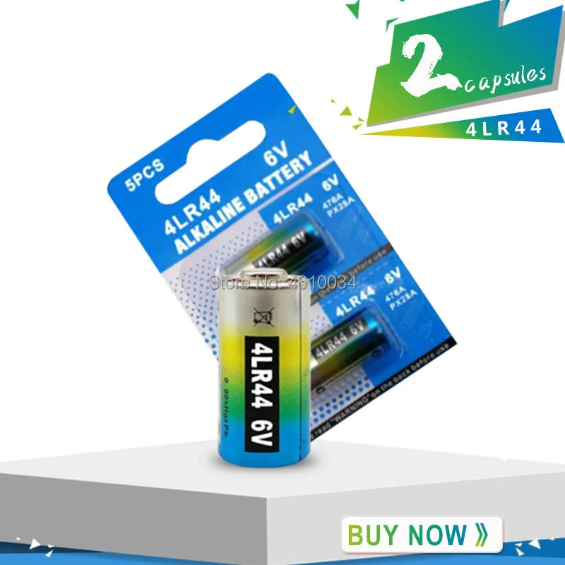 Lot de 2 piles alcalines 6V 4LR44 pour chiens, accessoire de dressage, colliers de choc, stylo de beauté, A544V 4034PX PX28A L1325 4AG13 544 4A76, piles sèches