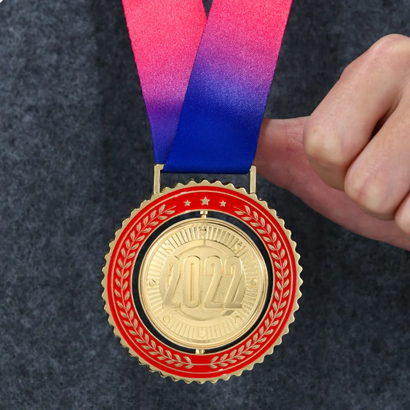 Custom Metal medal for basketball game, gold, silver and bronze champion, excellent student Marathon, 1Pc