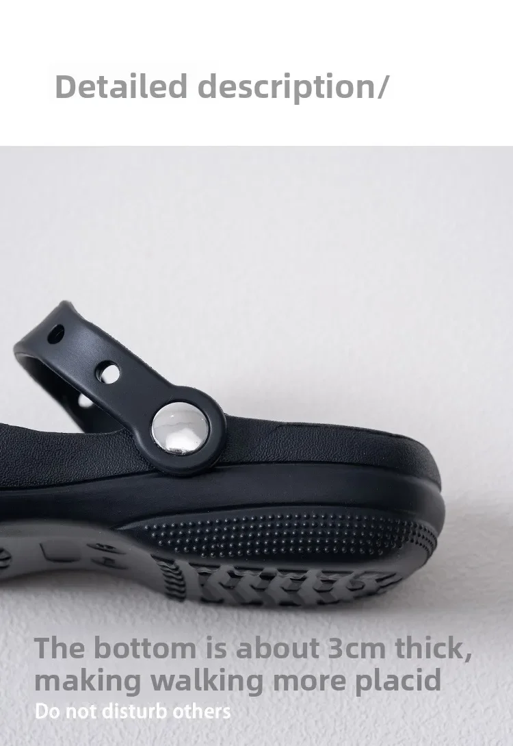Niedliche Damen-Clogs mit Leopardenmuster, süße Outdoor-Schuhe, Sommer-Neuheit, EVA-Outdoor-Strand-Pantoffeln, wasserdicht und rutschfest. – Detail 6
