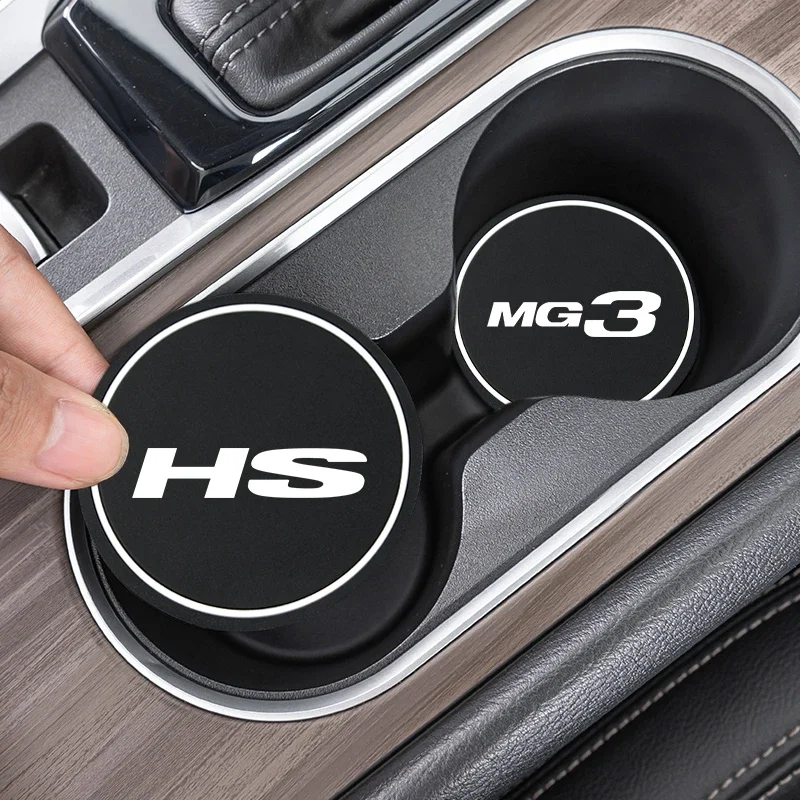 2 قطعة كوستر السيارة كوب ماء زجاجة حامل المضادة للانزلاق وسادة حصيرة هلام السيليكا زجاجة حامل الوسادة ل MG ZS GT HS MG3 MG5 MG7 اكسسوارات