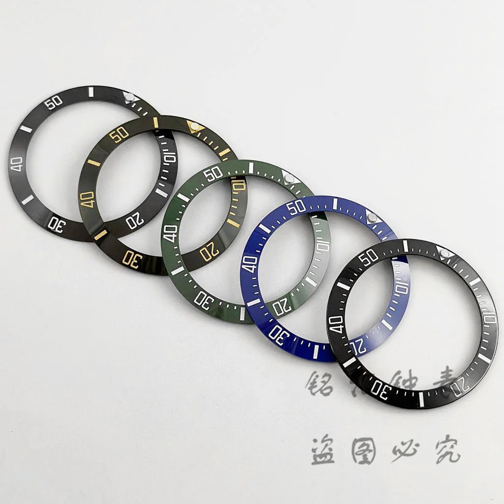 Sloping GMT 40MM SEA Big GMT Diving DEEP Homage Insert Ersetzen Sie die Uhrenlünette Uhrenteile 40mm*31,6mm Uhreneinsatz Ringlünette
