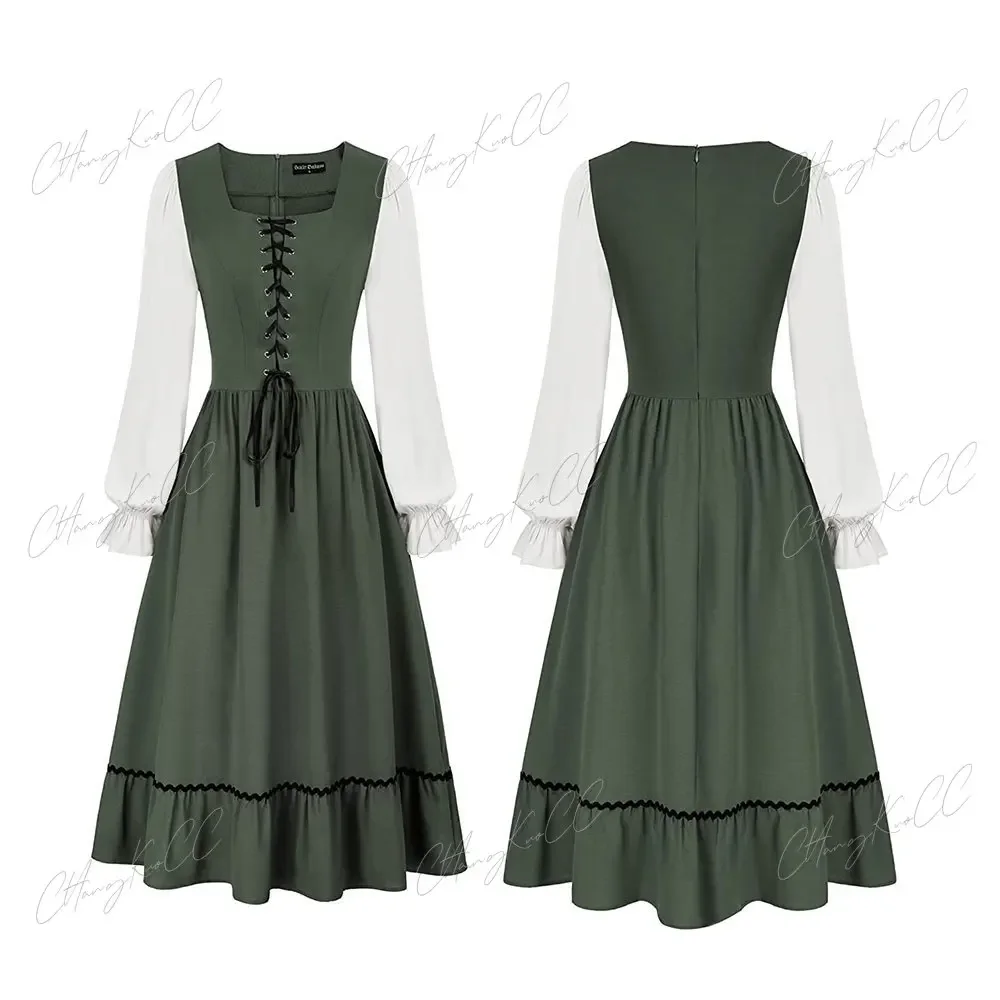 Frauen mittelalter liches Kostüm kleid Kurzarm Puppen kragen Retro Dienst mädchen Kleid niedlichen französischen Dienst mädchen Outfit Cosplay Party Festival Kleider