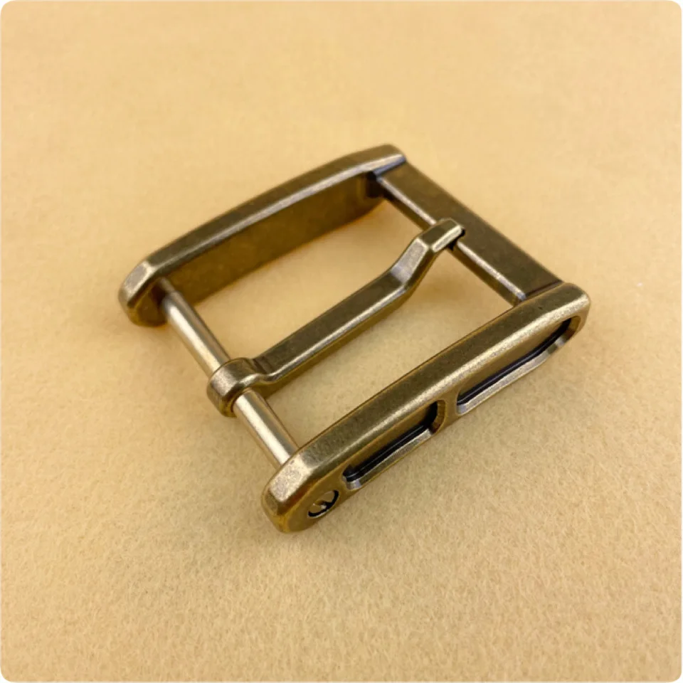 4cm pure copper detachable pin buckle Vintage Solid Brass Belt Buckles For Men Cowboy Belt DIY Accessories Leather Craft