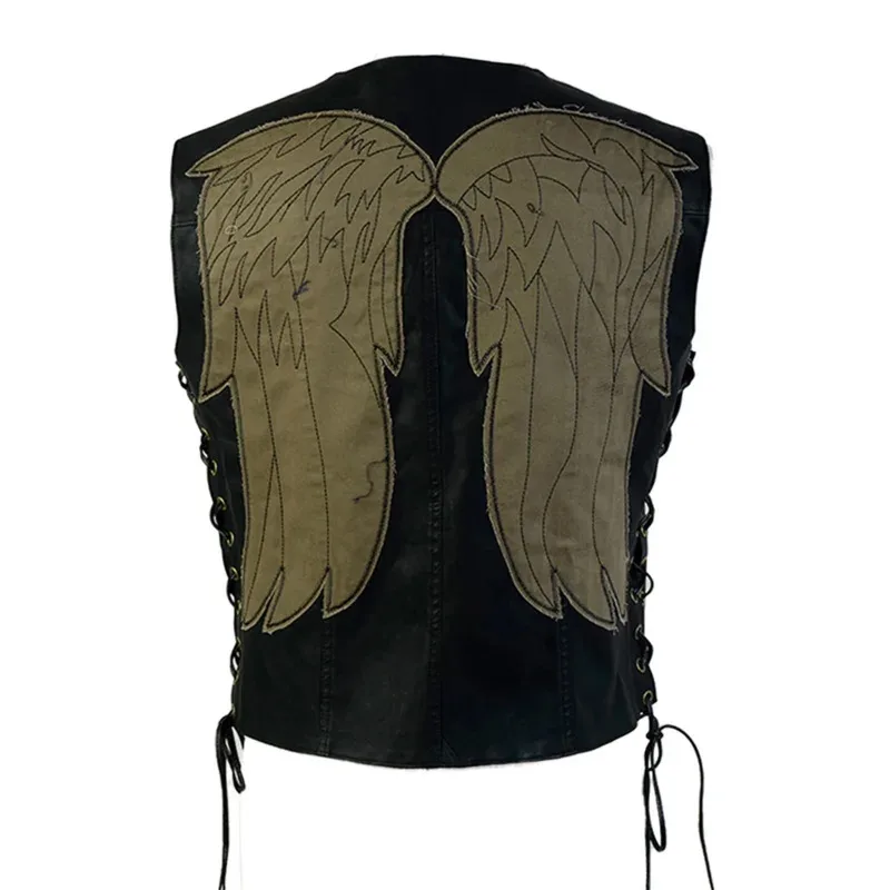 

DY2025TV Walking Dead Daryl Cosplay Vest Men Costume Roleplay Fantasia Man Angle Wings Jacket Halloween Fancy Dress Disguise Fa