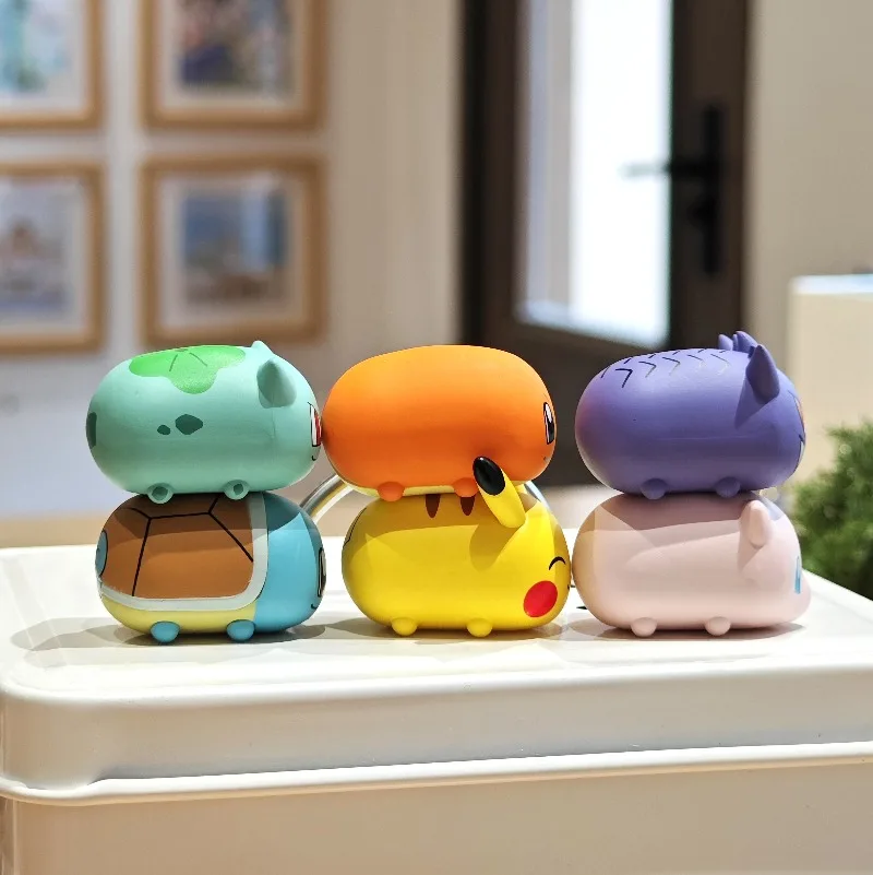 Pokemon Planking Mini caja ciega de juguete personajes de dibujos animados de Anime Pikachu Gengar Bulbasaur Mew figuras coleccionables de escritorio