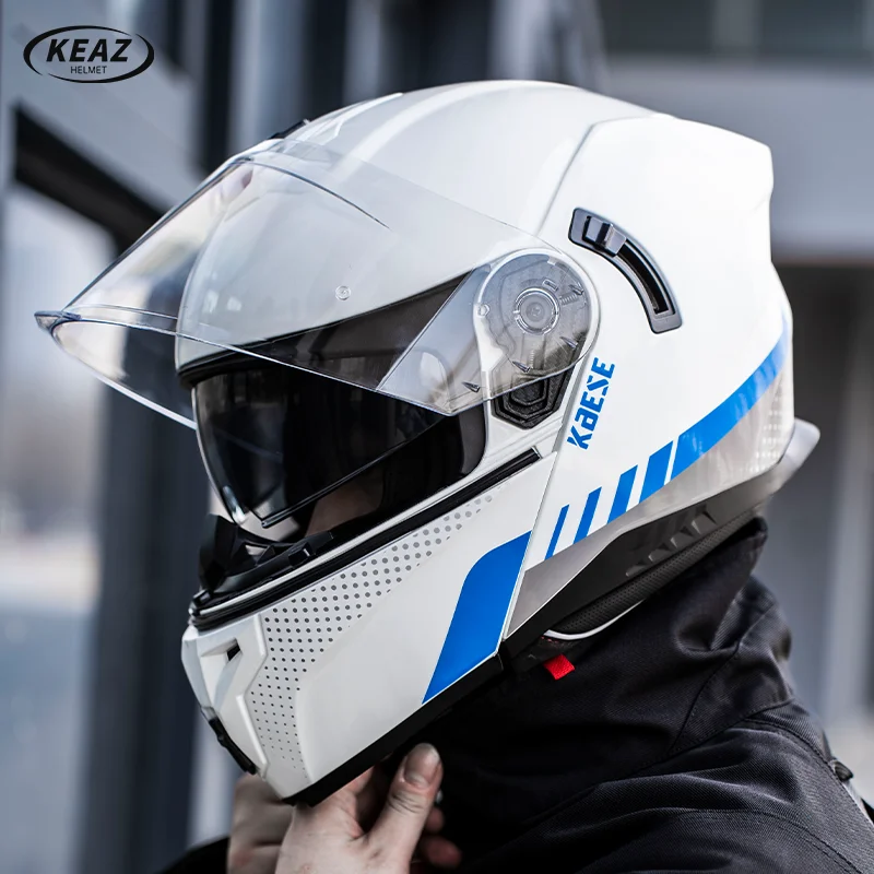 

DOT ECE Low Profit Latest DOT Approved Safety Modular Flip Motorcycle Helmet Voyage Racing Dual Lens Helmet Interior Visor Men