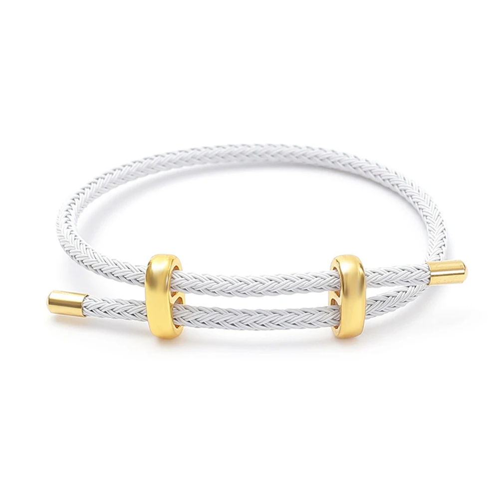 Handmade Woven Wire Rope Adjustable Bracelet, Luxury Gift