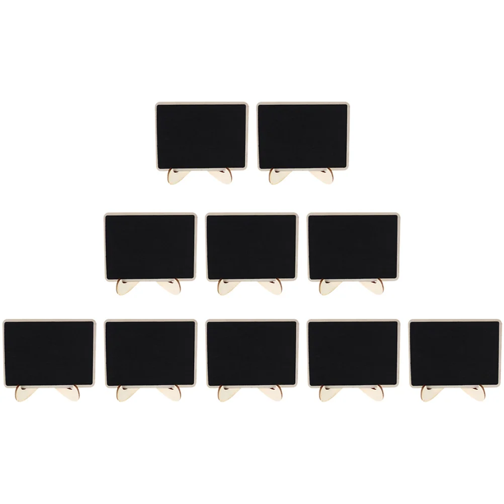 10 قطع من السبورات الخشبية الصغيرة السوداء لسطح المكتب مناسبة لحفلات الزفاف والمكتب المنزلي ولوحة الحروف المزخرفة
