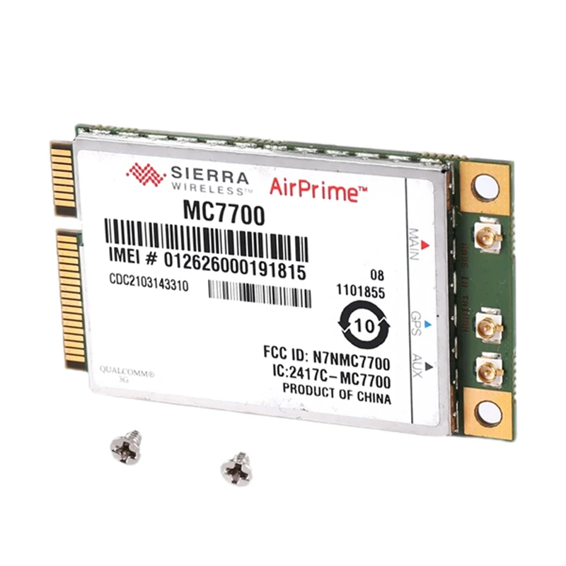 Cartão WWAN MC7700 3G/4G desbloqueado para Sierra AirPrime, módulo GPS 100Mbps 4G/3G LTE/FDD/WCDMA/Edge para Windows/Linux