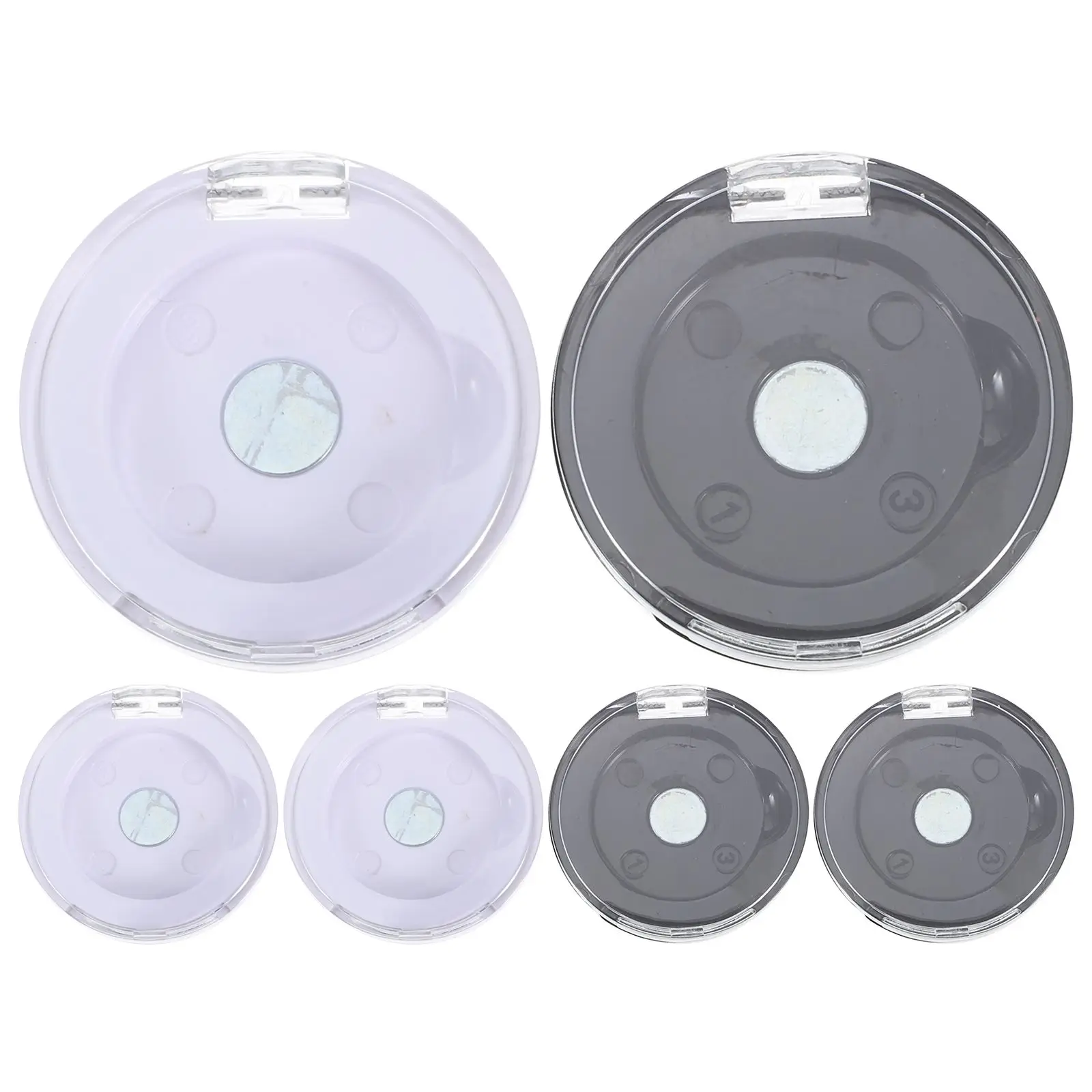 

6 Pcs Eye Shadow Box DIY Makeup Container Eyeshadow Supplies Round Blush Organizer Accessories Magnetic Pan Travel