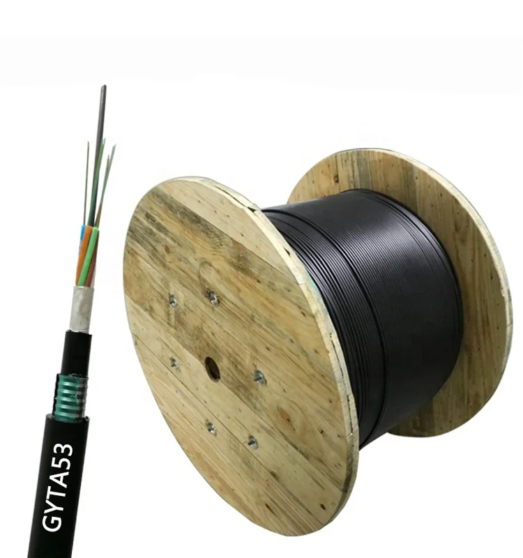 прямой погружной оптоволоконный gyta53 одномодовый g655 g652d типы 2, 4, 8, 12, 16, 24, 32-жильный многорежимный кабель gpon оптического волокна в рулоне