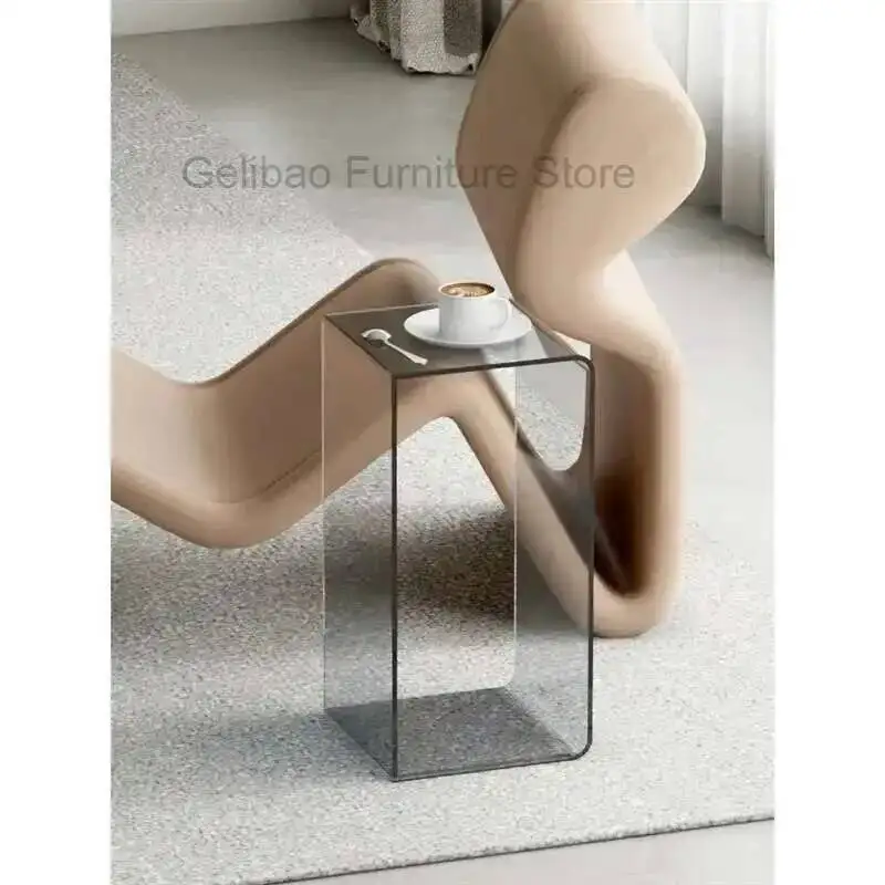 Living Light Luxury Acrylic Side Table Simple Room Furniture Net Celebrity Bay Window Nordic Bedroom Transparent Corner Table