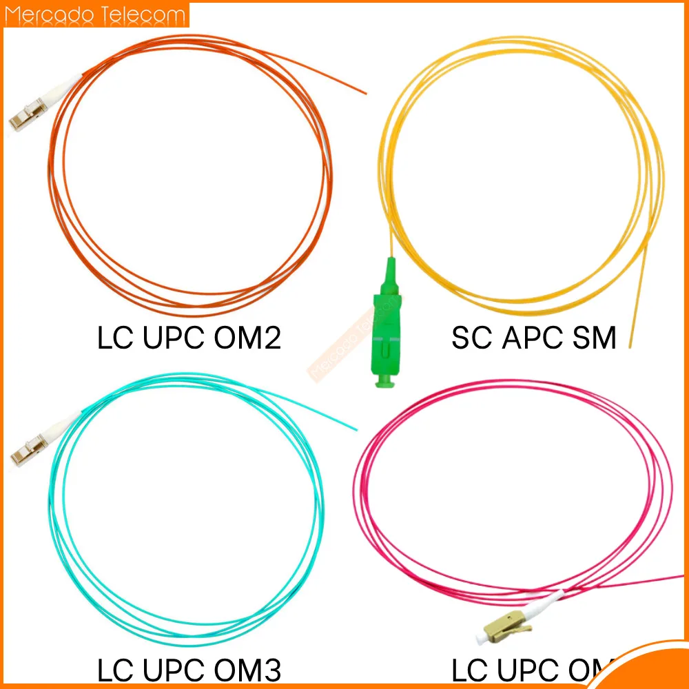 

50Pcs/lot 1.5Meter SC/APC Fiber Optic Pigtails Single-mode G652D SX 0.9mm LC/UPC OM2 OM3 OM4 Optical Pigtail LSZH Jacket