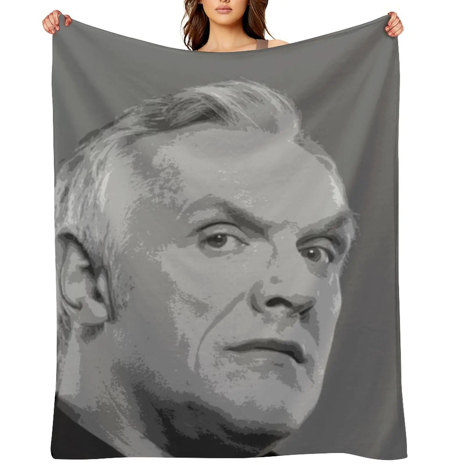 

Greg Davies Pop Art Portrait Throw Blanket Multi-Purpose Vintage Nap Heavy Blankets
