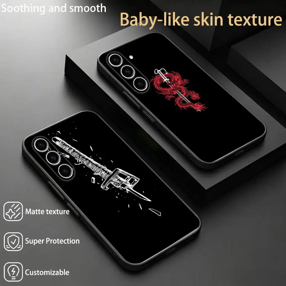 Fashion fantasma cool samurai  Phone Case For Samsung Galaxy S26 S25 S24 S23 S22 S21 Plus Ultra Note20 Soft Black