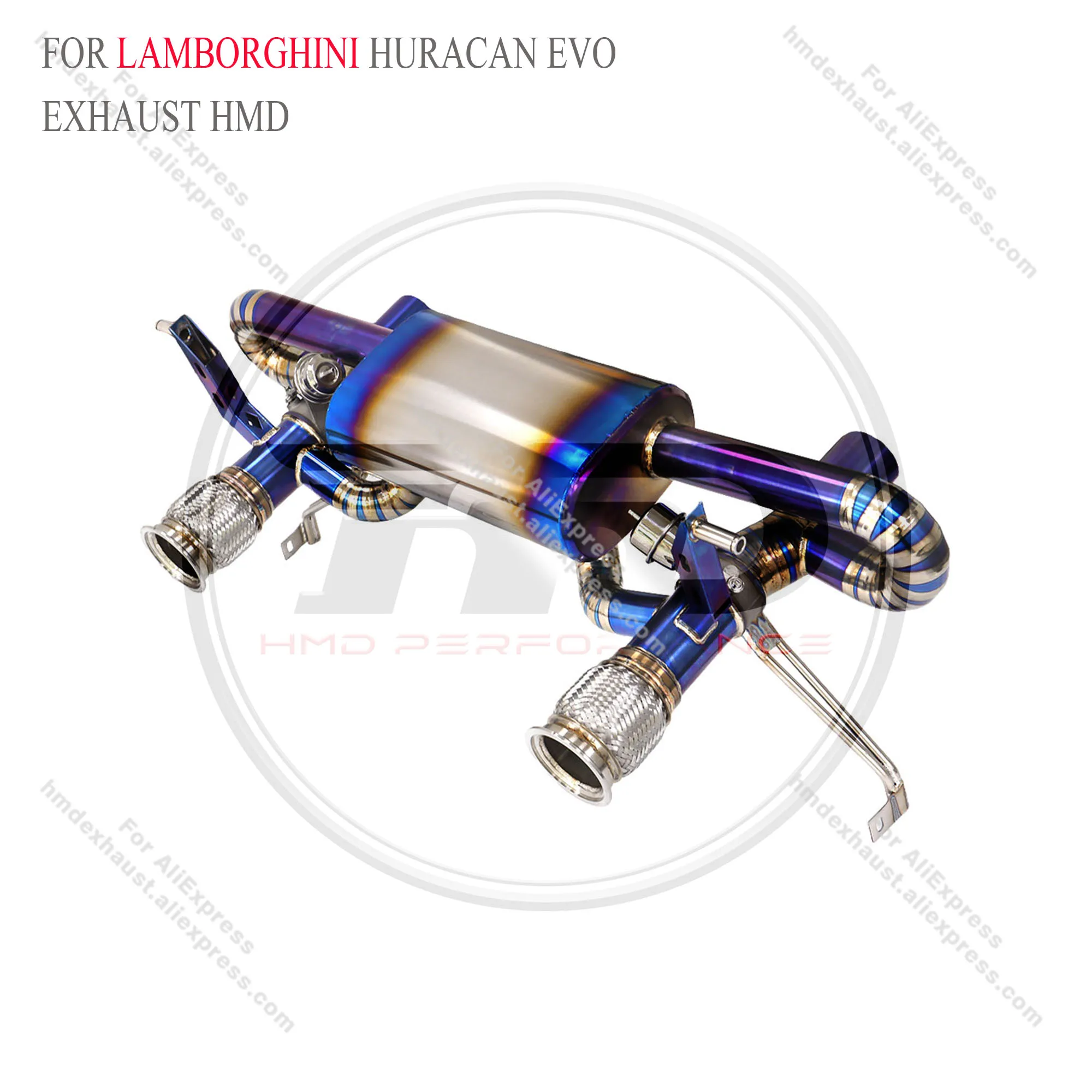 

Титановая выхлопная система HMD Performance Catback для Lamborghini Huracan EVO, глушитель клапана, версия высоких частот