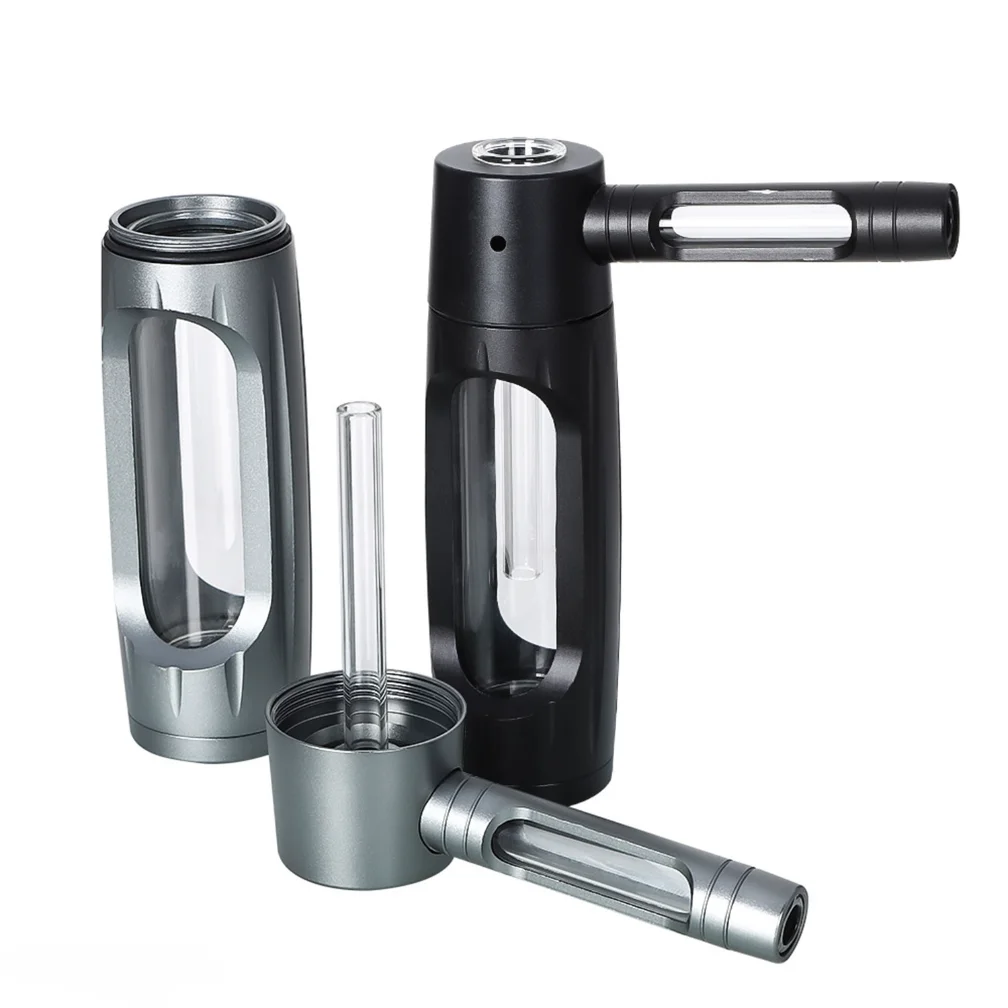 

Metal Water Smoking Pipe Hookah Set with Dry Burning Grass Tobacco Cigarette Glass Bowls Smoking Accessories Gadgets for Men