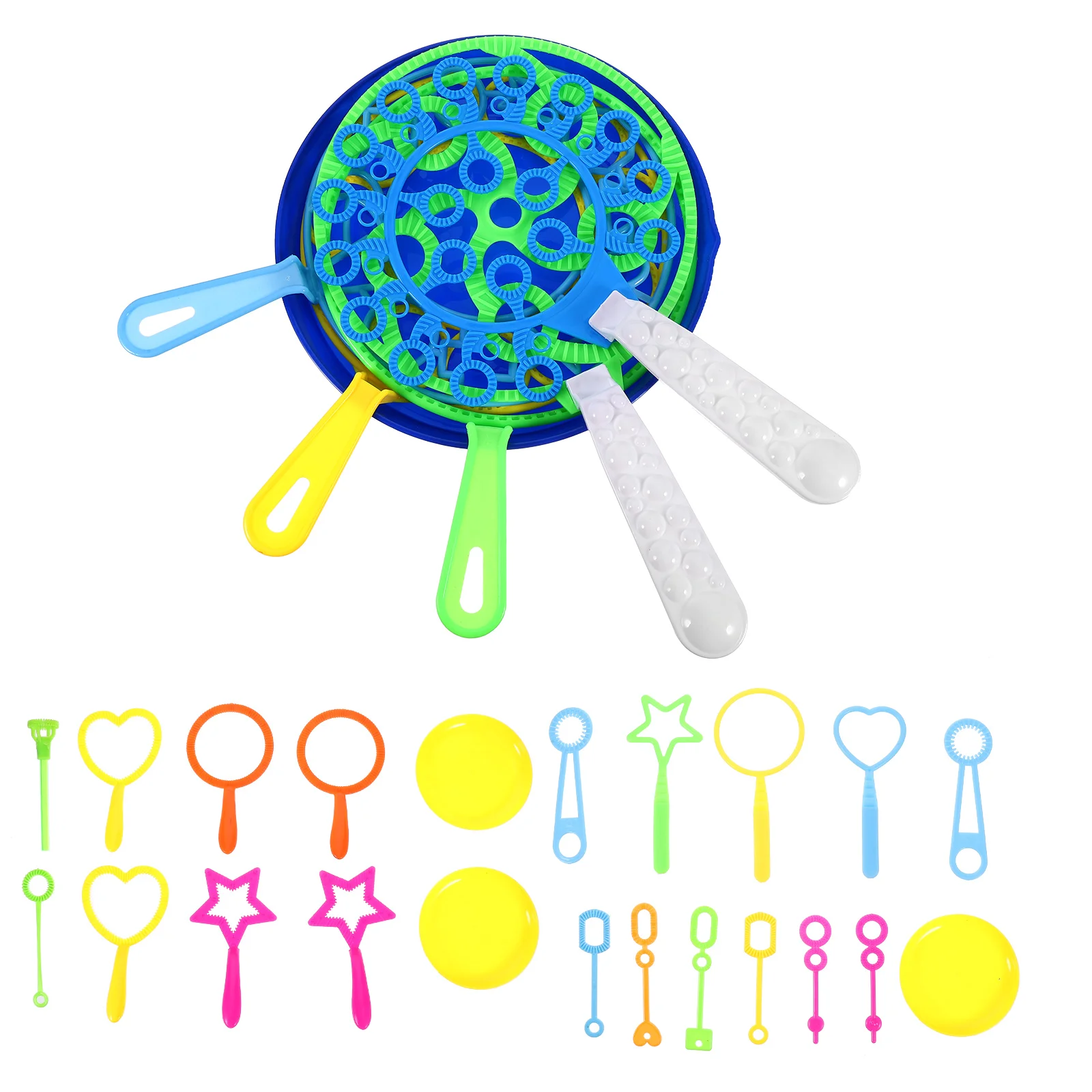 28개 버블 머신 도구 세트 파티 선물 버블 메이커 장난감 만들기 대형 완드 어린이용
