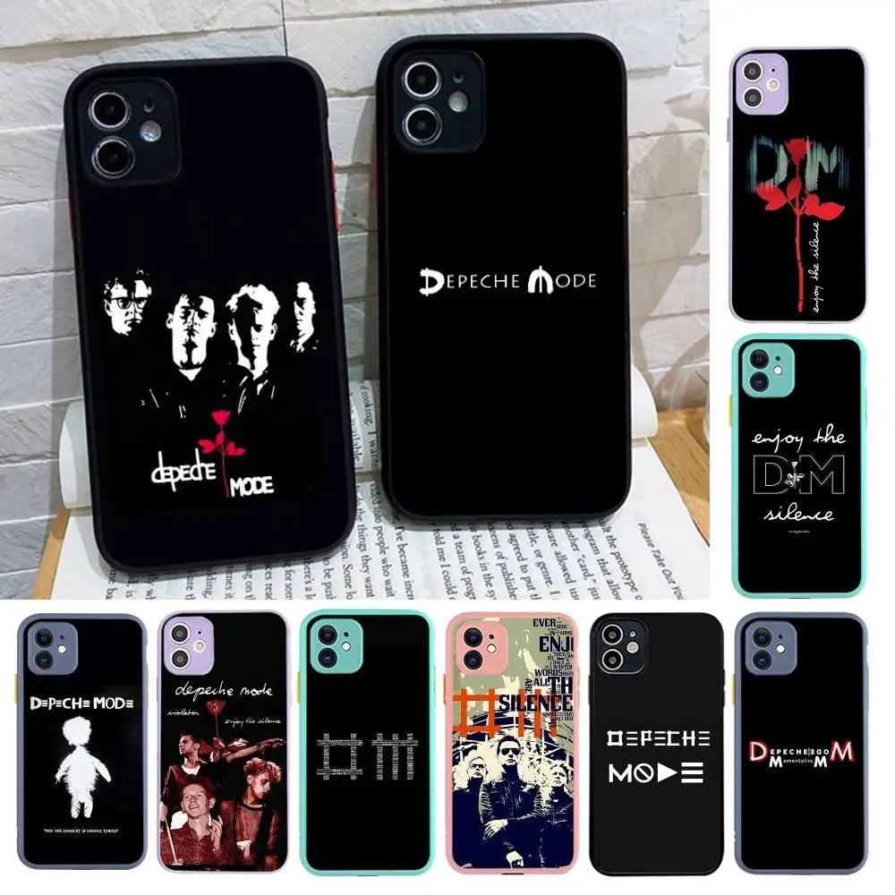 Rock D-Depeche Cool Mode Handyhülle für iPhone 16 15 14 11 12 13 Pro Max X Plus XS MAX Transparente Matte Hülle