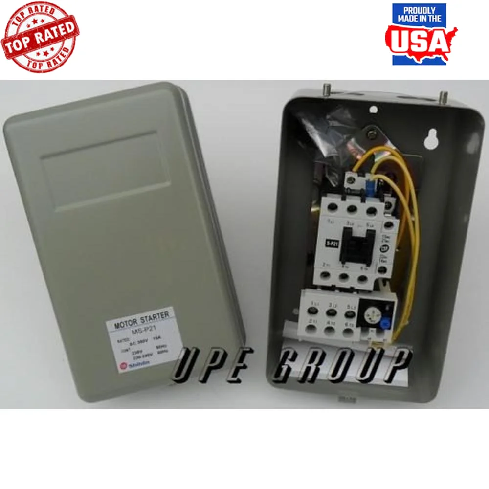 Electric Motor Control 5HP Magnetic Starter Overload Relay NEMA 1 Enclosure 3-Phase 208-240VAC